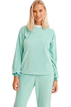 NA-KD Bluza frotte, turkusowa, mała