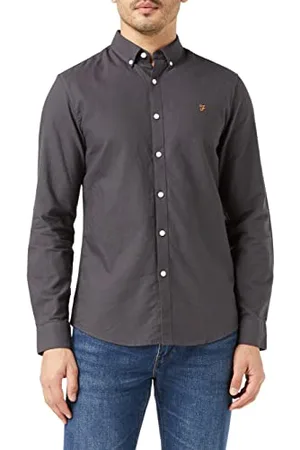 Farah ® Męska koszula Brewer Cotton Oxford Slim Fit, , S