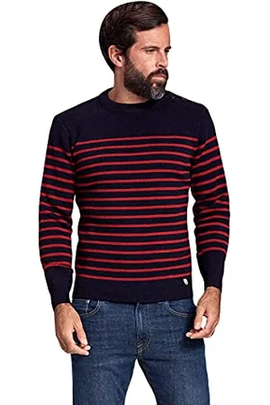 Armor.lux Męski sweter Pull Rayé Marin Héritage