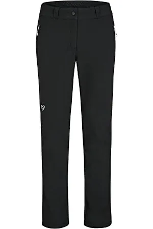 Ziener Kobieta Dresy - Damskie spodnie softshellowe Talpa do jazdy na nartach/na nartach/na świeżym powietrzu, wiatroszczelne, elastyczne, funkcjonalne, czarne, rozmiar 44