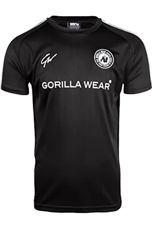 Gorilla Wear Koszulka Stratford - czarna - Bodybuilding Sport codzienność czas wolny z nadrukiem logo lekka i wygodna dla optymalnego ruchu z poliestru, , XXL