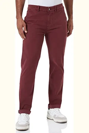 7 for all Mankind Męskie spodnie Slimmy Chino Tap. Luxe Performance Sateen Burgundy, , 29W / 30L