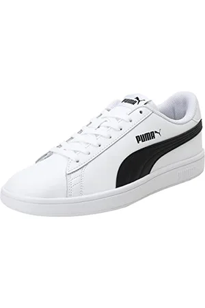 PUMA Uniseks Smash V2 L Sneakersy, Biały/Czarny, 40 EU