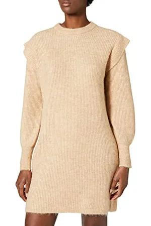 Y.A.S Damski sweter BALIRA LS Knit Dress S. Sweter Cuban Sand/Szczegóły: Cuban Sand Melange, L