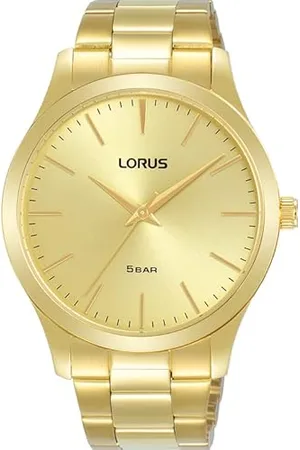 Seiko Lorus RRX70HX9 zegarek męski kwarcowy złota nakładka z metalowym paskiem, , Sukienka