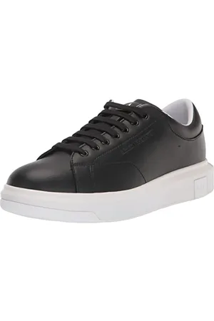 Armani Exchange Venice with Embossed Logo on Platform Sole Sneaker, czarne, rozmiar 39,5 EU