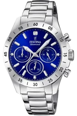 Festina Damski zegarek kwarcowy z chronografem z bransoletką ze stali nierdzewnej F20397/2, , Einheitsgröße, bransoletka