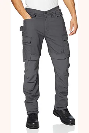 Carhartt Męskie spodnie cargo Steel Rugged Flex ze wzmocnionym przodem i wieloma kieszeniami, szary, 32W / 28L