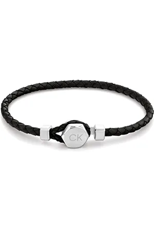 Calvin Klein Męskie bransoletki skórzane z kolekcji LATCH, Jeden rozmiar, Skóra, Bez kamieni szlachetnych