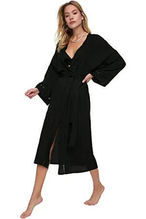 Trendyol Damski pasek koronkowy kimono i kaftan w paski, , M