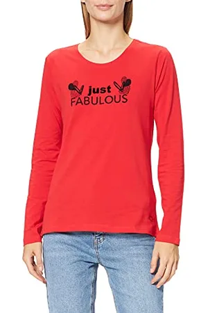 Blue Seven Damen Langarmshirt True Classics T-Shirt, Czerwony, 40 Kobiety, , 36