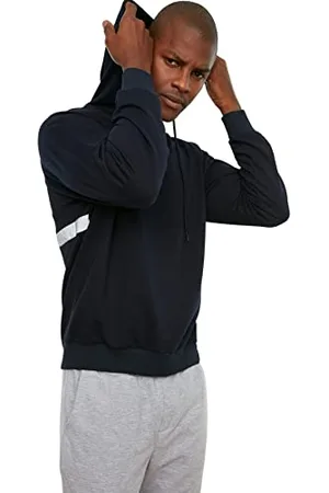 Trendyol Męska bluza - czarna - oversize, , M