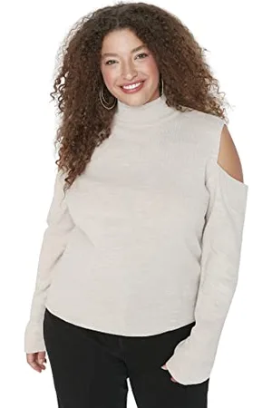 Trendyol Damska bluza TBBAW23AN00010/Taş, Kamień, 4XL, , 4XL