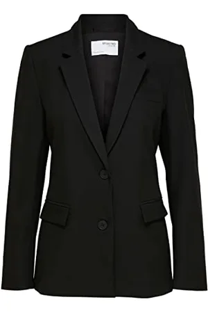 SELECTED Damska marynarka SLFELIANA LS B NOOS, czarna, 38 (DE)