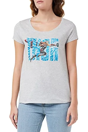 Marvel WOTLATMTS006 T-Shirt, Szary, XXL Kobiety, , XXL