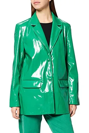 JACK & JONES Damski blezer Jjxx Jxwilson Faux Leather Blazer, Jolly Green, S