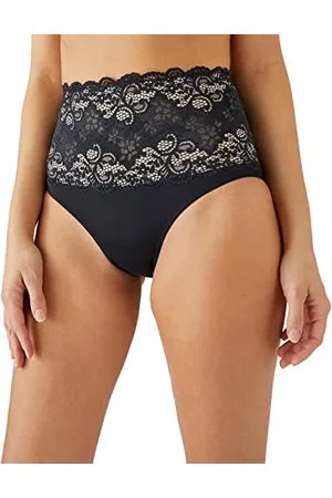 Damart Damskie majtki korygujące figurę Culotte ventre plat, czarne, 38 (rozmiar producenta: 40)