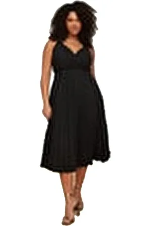 Trendyol Curve sukienka plus size - czarna - na co dzień, , 4XL-Du?e rozmiary