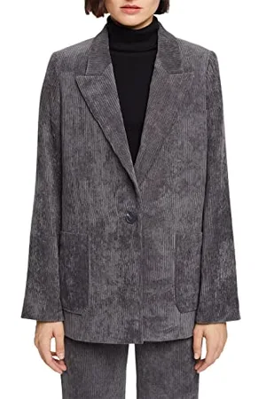 ESPRIT Damski blezer 102EO1G306, 010/ANTHRACITE, 38 (DE)
