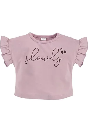 Pinókio Blouse Short Sleeve SC, 100% bawełna, różowy, dziewczęcy 68-80 (68), , 68 cm