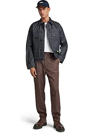 G-Star RAW Męska kurtka Utility Flap Pocket Jacket, niebieska (raw Denim B988-001), XXL