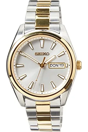 Seiko Męski analogowy zegarek kwarcowy z metalową bransoletką SUR446P1