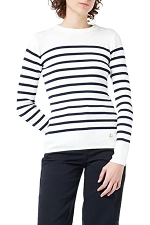 Armor.lux Damski sweter Pull Marin Groix Hãritage Femme, , 34 (Rozmiar Producent:0)