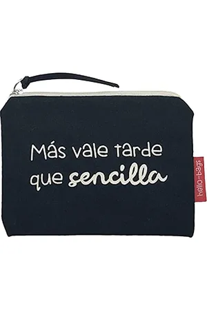 Hello-Bags Econanos Hellobags2019 płócienna i plażowa torba na zakupy, 14 cm, czarna (NEGRO)