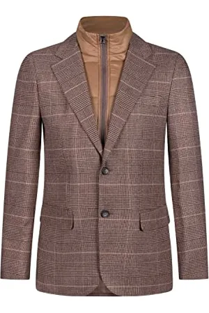 19V69 Italia Męski Fred Brown Blazer, , 52, , 52