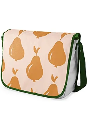 Bonamaison Torba szkolna z nadrukiem cyfrowym z paskiem khaki dla uczniów, torba na ramię, torba kurierska, torba na ramię do szkoły, powrót do szkoły, rozmiar: 29 x 36 cm, , Torba szkolna