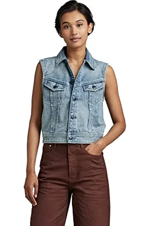 G-Star RAW Kurtka damska, slim denim, niebieska (Sun Faded air Force Blue B988-C947), XS
