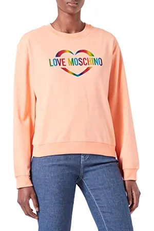Moschino Damska bluza Love Heart Multicolor Foil Print, , 40