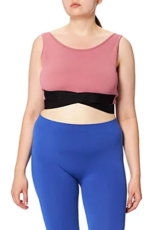 Armani Exchange Damska bluzka Scoop z okrągłym dekoltem, dopasowana, bez rękawów, z elastycznym paskiem, , XS