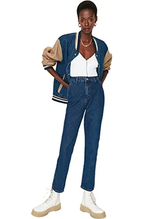 Trendyol Damskie jeansy Bootcut & Flared, ciemnoniebieskie, 40, , 66