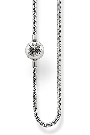 Thomas Sabo Damski łańcuszek groszkowy Karma Beads łańcuszek czerniony srebro 925 45 cm - KK002-001-12-L45