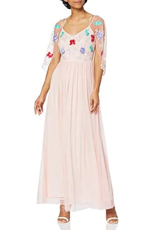 Frock and Frill Damska haftowana sukienka maxi formalna nocna