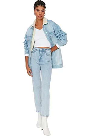 Trendyol Damskie jeansy Bootcut & Flared Blue, 40, , 66