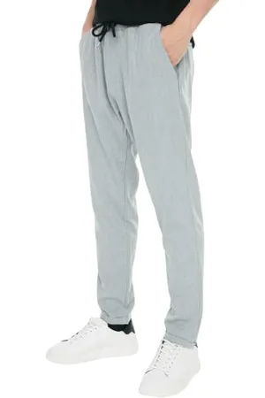 Trendyol Męskie normalne talia obcisłe spodnie slim fit szare, , XXL