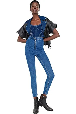 Trendyol Dżinsy damskie skinny, niebieskie, 38, , 64