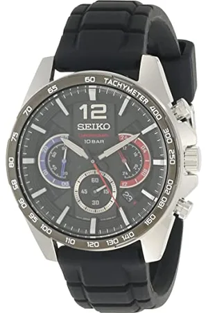 Seiko Zegarek męski kwarcowy stal szlachetna z silikonowym paskiem SSB347P1, srebro, Einheitsgröße, bransoletka