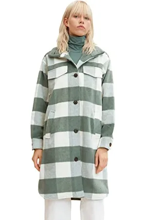 TOM TAILOR Damski Długa koszulka z wzorem w kratkę 1032677, , XL