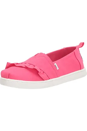 TOMS Unisex marszczone mokasyny Alpargata płaskie, Malina, 33 EU
