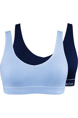 Nur Die Retro biustonosz 2-pak sportowy bez fiszbin wyściełany Bratlette damski