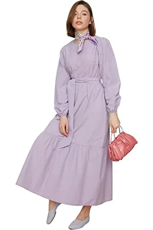 Trendyol Damska sukienka maxi, krój regularny, skromna sukienka, , 40