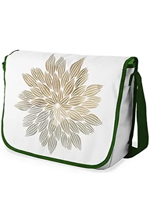 Bonamaison Torba szkolna z nadrukiem cyfrowym z paskiem khaki dla uczniów, torba crossbody, torba kurierska, torba na ramię do szkoły, na powrót do szkoły, wymiary: 29 x 36 cm, , 29x36 cm