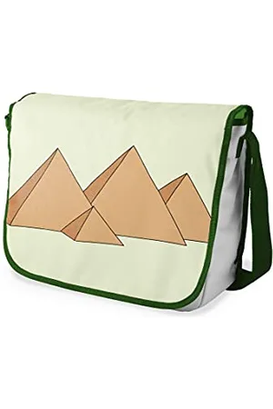 Bonamaison Torba szkolna z nadrukiem cyfrowym z paskiem khaki dla uczniów, torba crossbody, torba kurierska, torba na ramię do szkoły, na powrót do szkoły, wymiary: 29 x 36 cm, , 29x36 cm