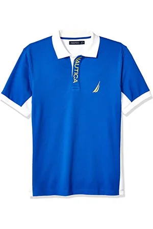 Nautica Męska koszulka polo z krótkim rękawem Color Block Performance Pique, M