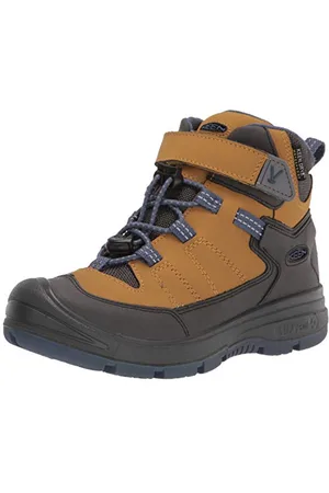 Keen Unisex dziecięce buty trekkingowe Redwood Mid Wp-c, Żniwa, złoto, vintage, indygo, 11 UK Child