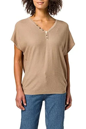 Morgan Sweter damski Pull Col V Bouton Encolure Mxito, , L Wysoki