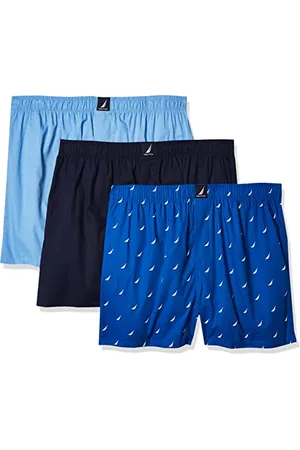 Nautica Męskie tkane bokserki bawełniane, 3 sztuki, XL